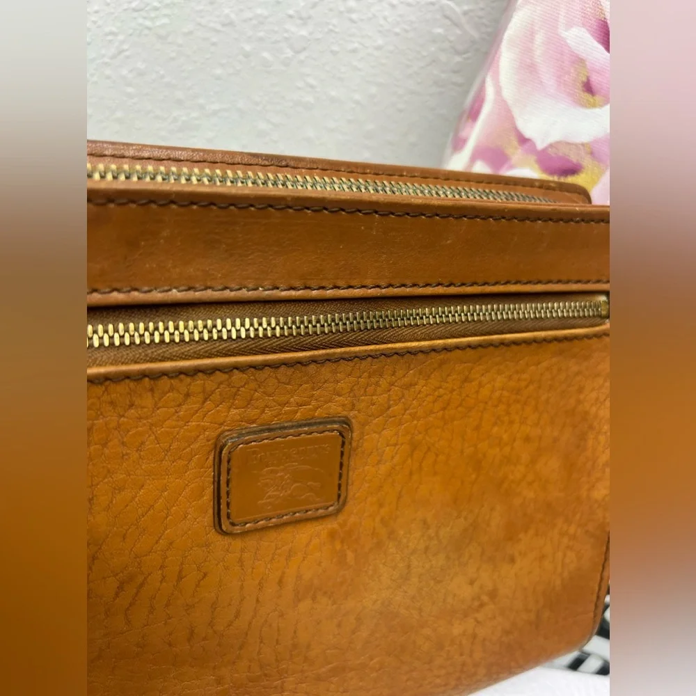 Burberrys Brown Pebble Leather Clutch[Vintage]_2